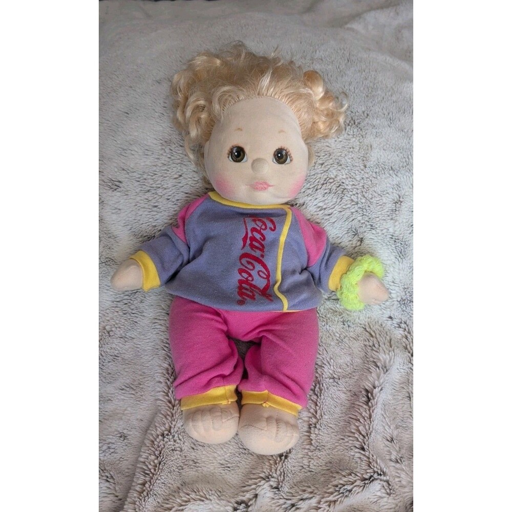 VNTG 1985 MyChild Doll Mattel Blonde Hair Brown Eyes Vintage baby doll Coca Cola